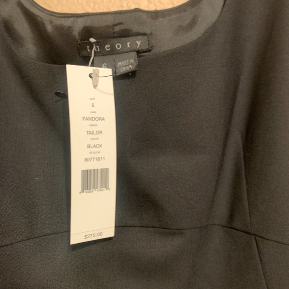 Theory Sheath Dress, Black, Size 6, NWT - Picture 6 of 11